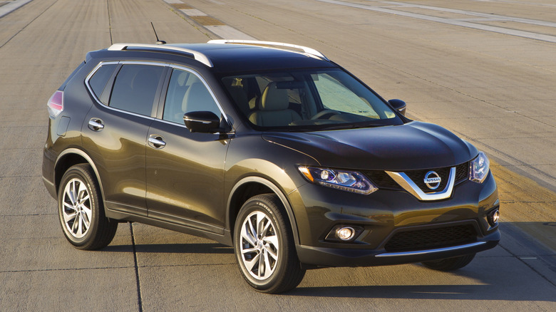 A Nissan Altima SUV parked on a runway