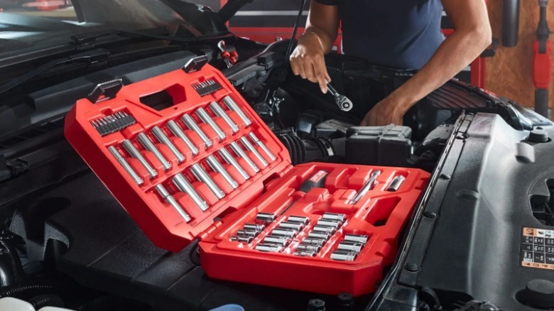 Craftsman tools on car