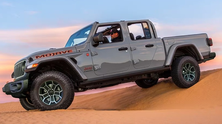 grey 2025 Jeep Gladiator on dunes