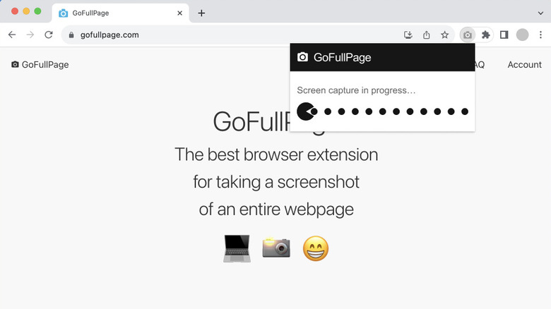 GoFullPage in action