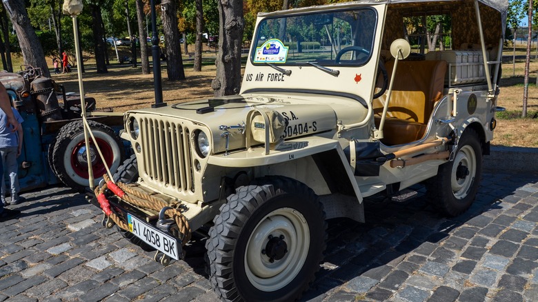 Air Force WIllys Jeep on display in park