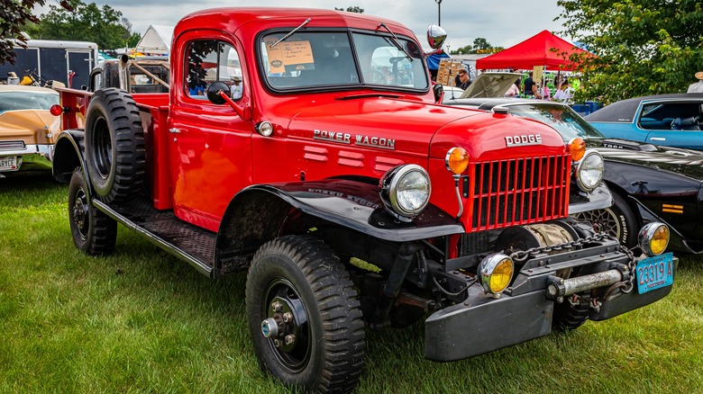 Red 1-ton 1949 Dodge Power Wagon