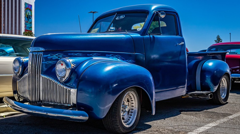 Blue 1948 Studebaker pickup