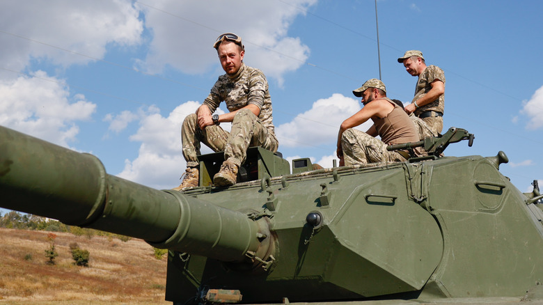 Soldiers in a tank