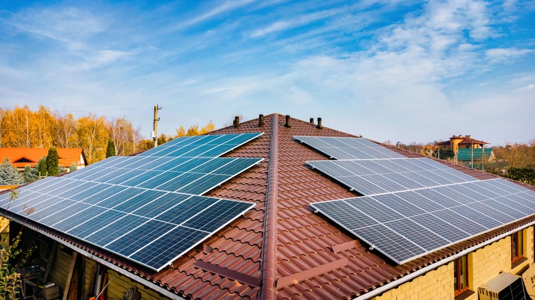 Panels on a roof