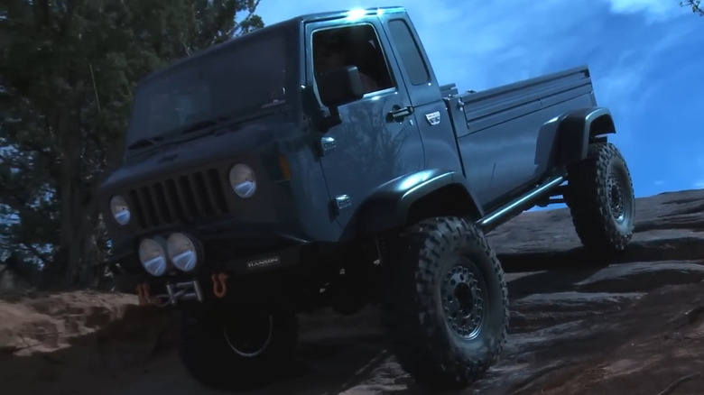 Jeep Mighty FC on rocky terrain