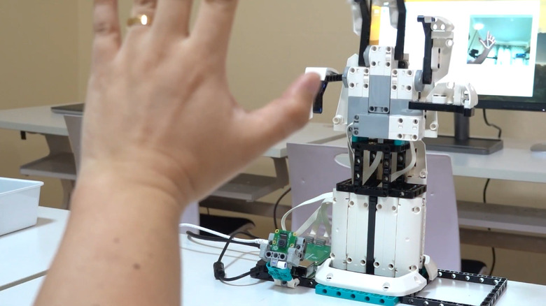 LEGO arm copying human gestures