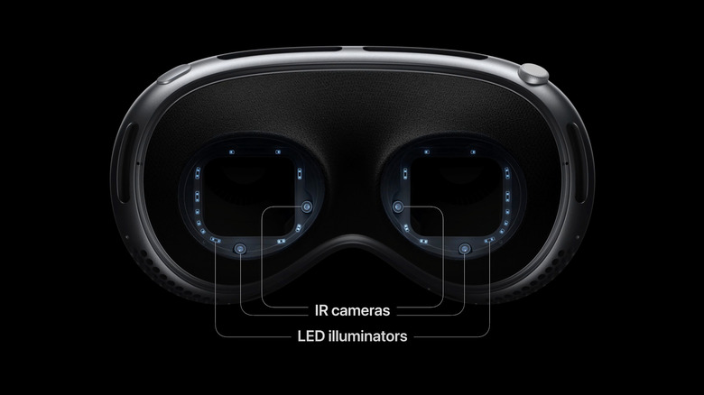 Apple Vision Pro eye tracking sensors