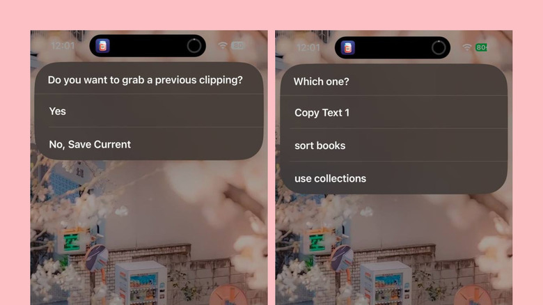 Showing prompts for Clipboard Manager shortcut in iPhone