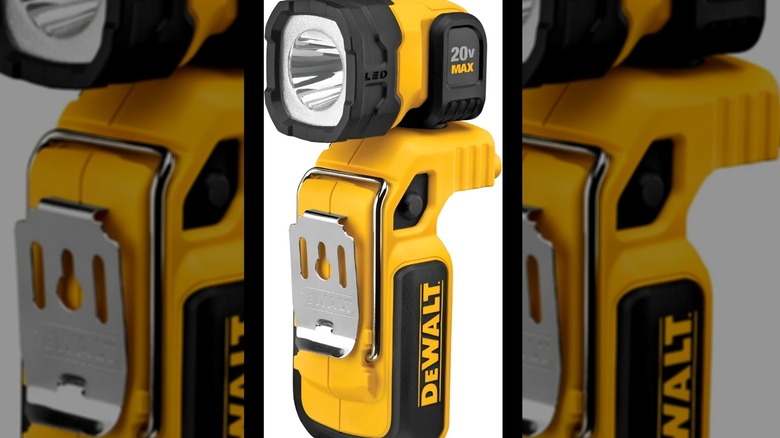 DeWalt work light on white background