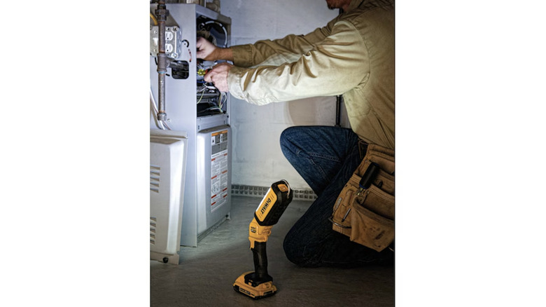 20V Max XR Cordless Work Light in use