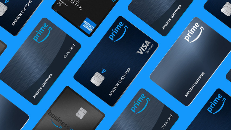 several amazon visa cards