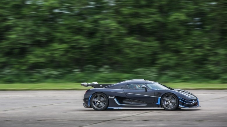 The Koenigsegg One:1 can attain an estimated top speed of 273 mph