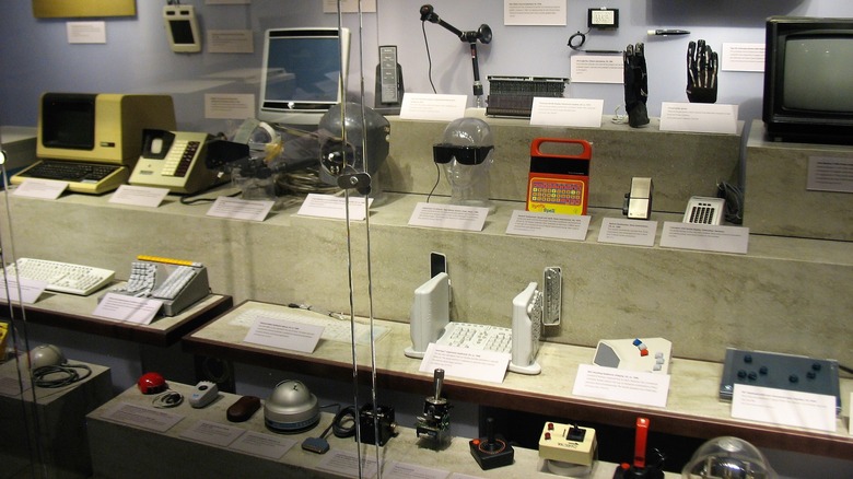 Vintage computing museum exhibit