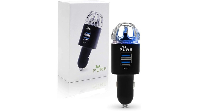 Car air purifier with white background