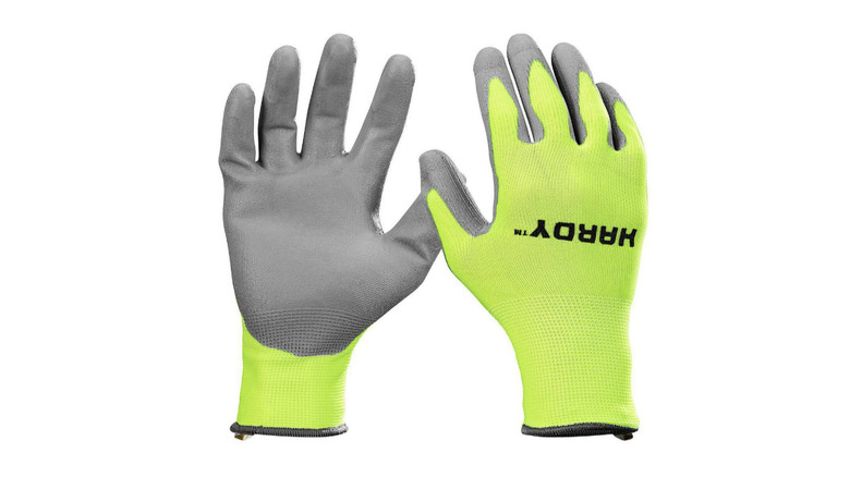 Hardy hi-vis work gloves