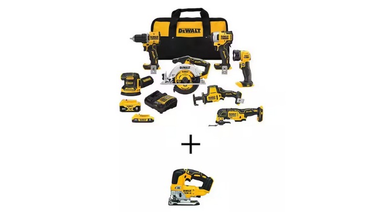 20V Max 7-Tool Combo Kit with 20V Jigsaw on a white background