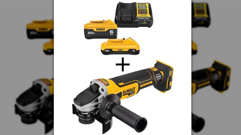 DeWalt angle grinder and battery set