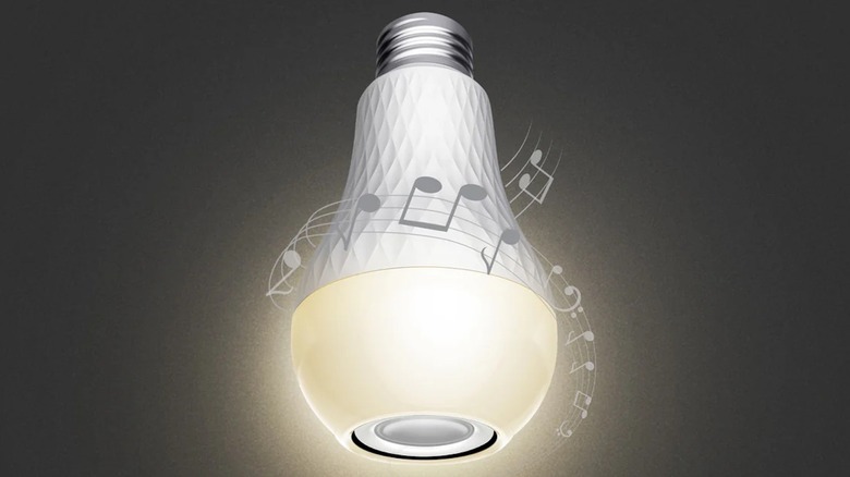 Feit speaker bulb with music notes graphic