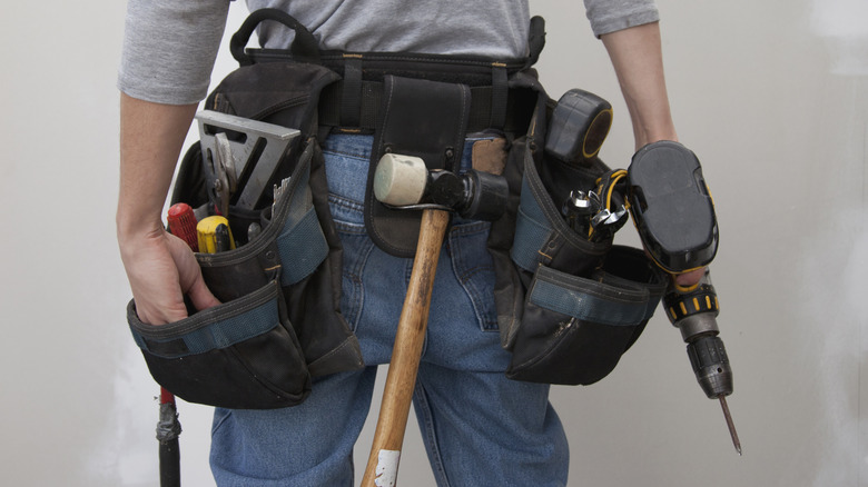 Man wearing a tool belt