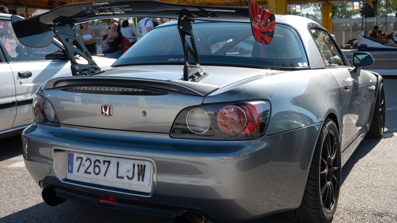 Rear view shot of grey S2000