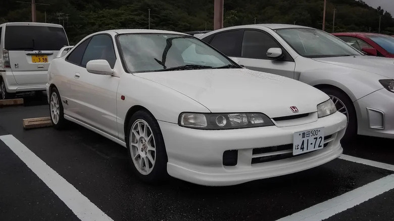 A white Honda Integra Type R