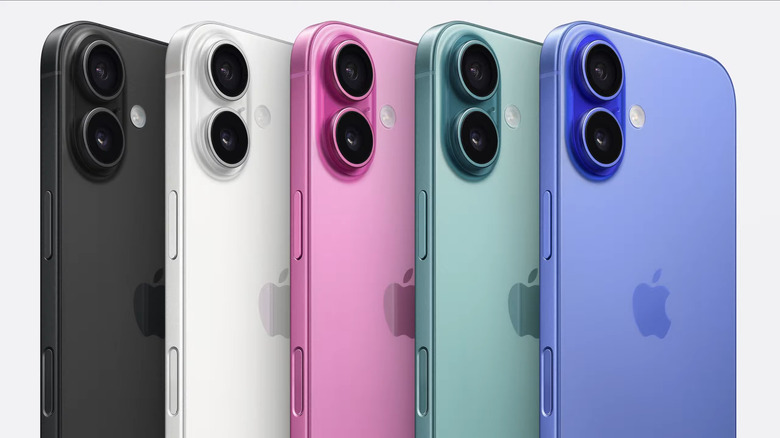 The iPhone 16 in multiple colors