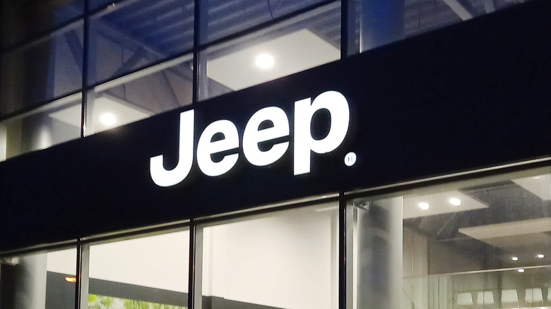 Jeep logo at dealership