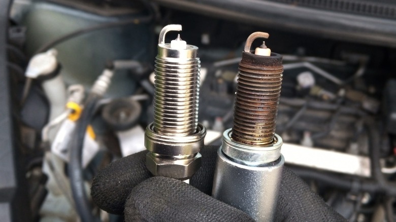 Old vs new spark plugs