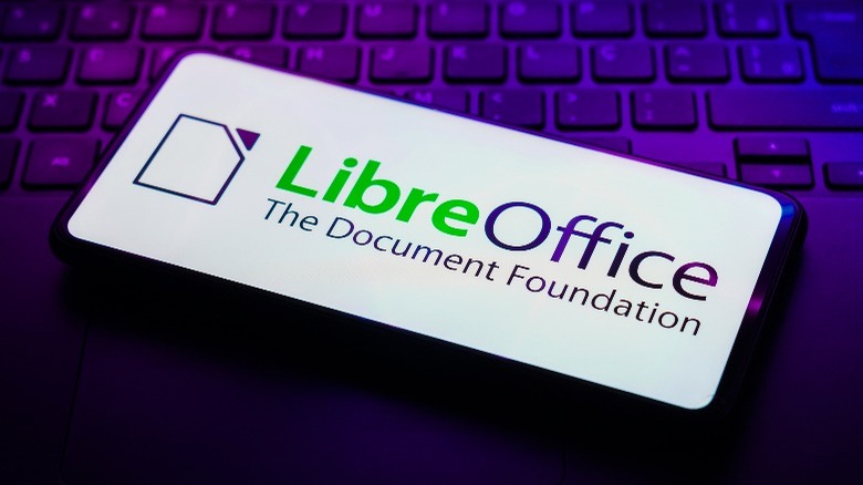 LibreOffice logo on a phone