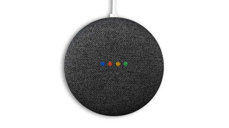 Google Nest Mini on white background