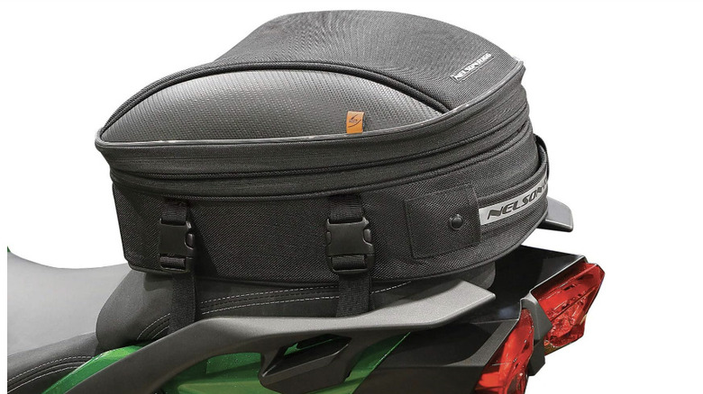 Honda tank bag on motorcycle