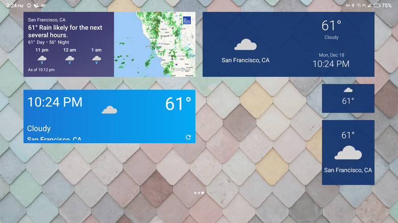 The Weather Channel widgets