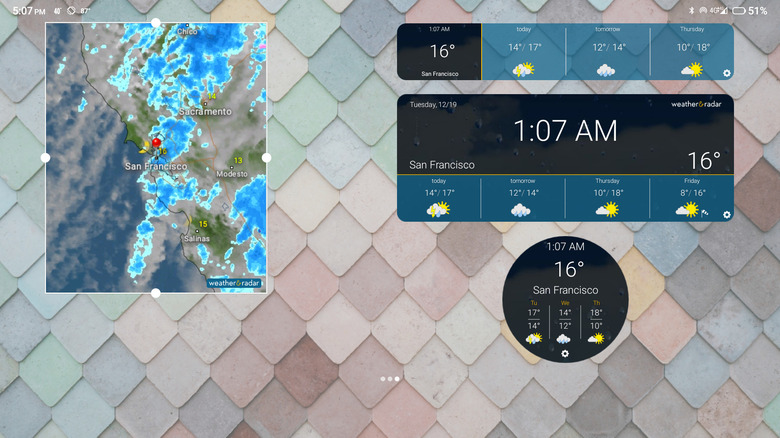 Weather & Radar widgets