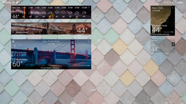 Yahoo Weather widgets