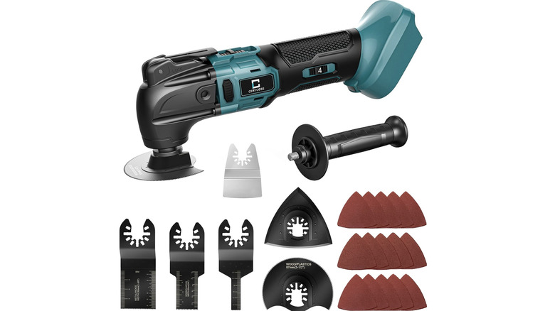 Cerycose Cordless Oscillating Tool and accessories