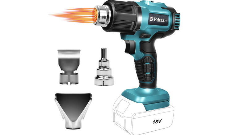 Edtran Cordless Heat Gun and included nozzles