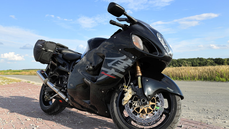 Hayabusa parked on the roadside