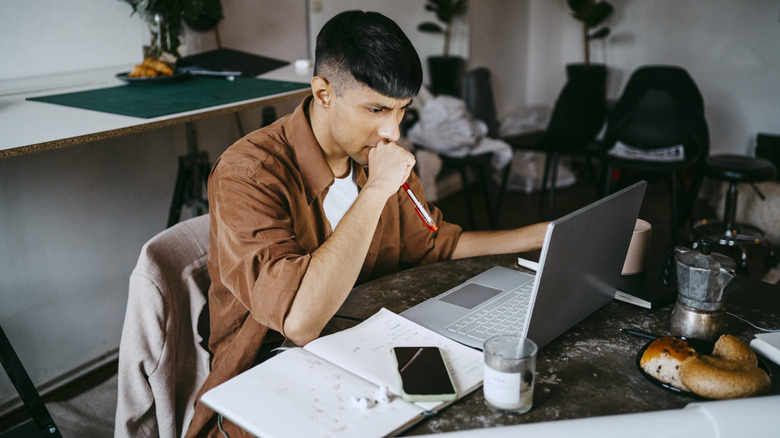 Man working from home