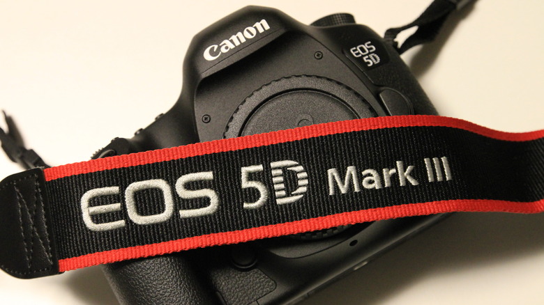 Canon EOS 5D Mark III with strap