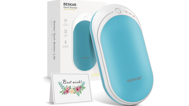 Teal Beskar Rechargeable Hand Warmer