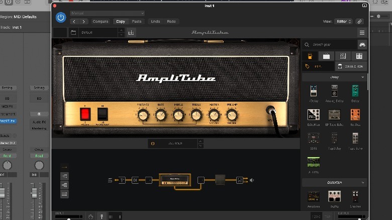 AmpliTube 5 plugin in Logic Pro