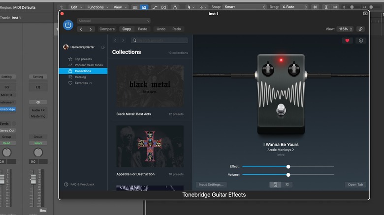 Ultimate Guitar ToneBridge Plugin in Logic Pro