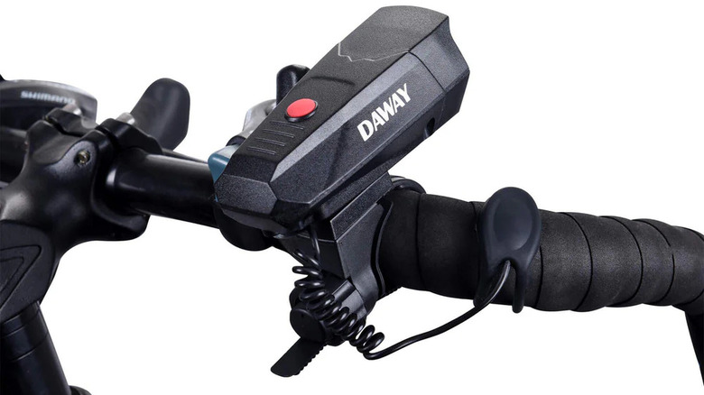 Daway A14 110 dB Electric Bike Horn attached to handlebars