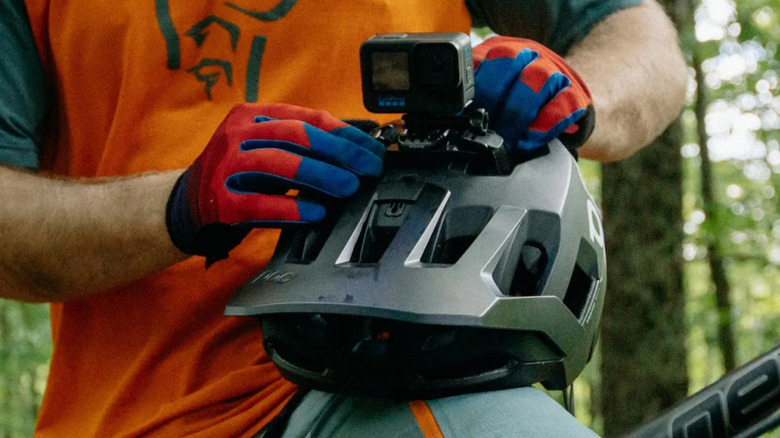 GoPro attached to GoPro Vented Helmet Strap Mount