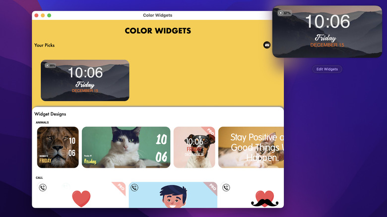 Color Widgets: Custom Widgets MacBook