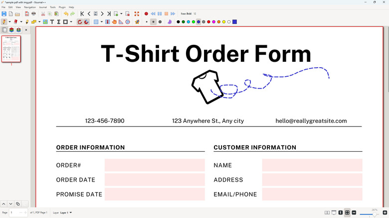 Xournal++ editing sample PDF