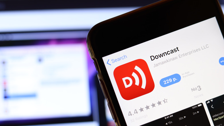 Downcast app on iPhone