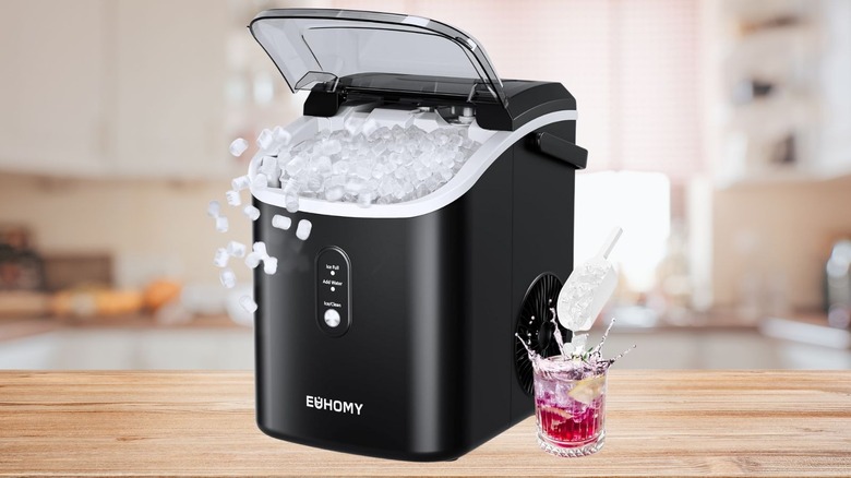 Euhomy portable ice maker with cold drink and nugget ice