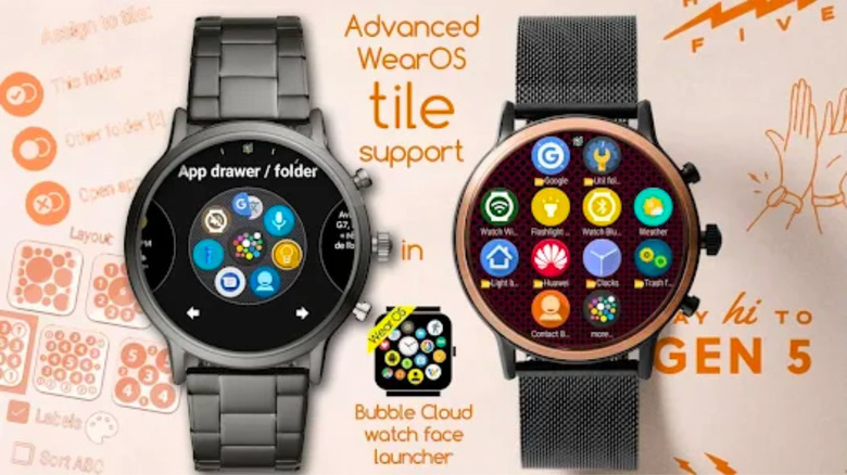 advanced wearos tile support on bubble cloud app